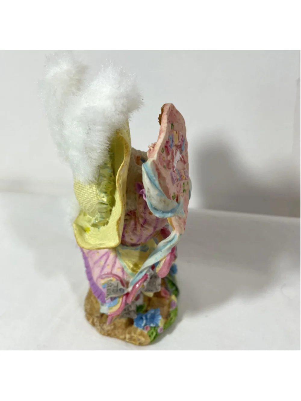 1994 Enesco Rainbow Makers Rainbow Express Vendor Figurine Easter Bunny Rabbit